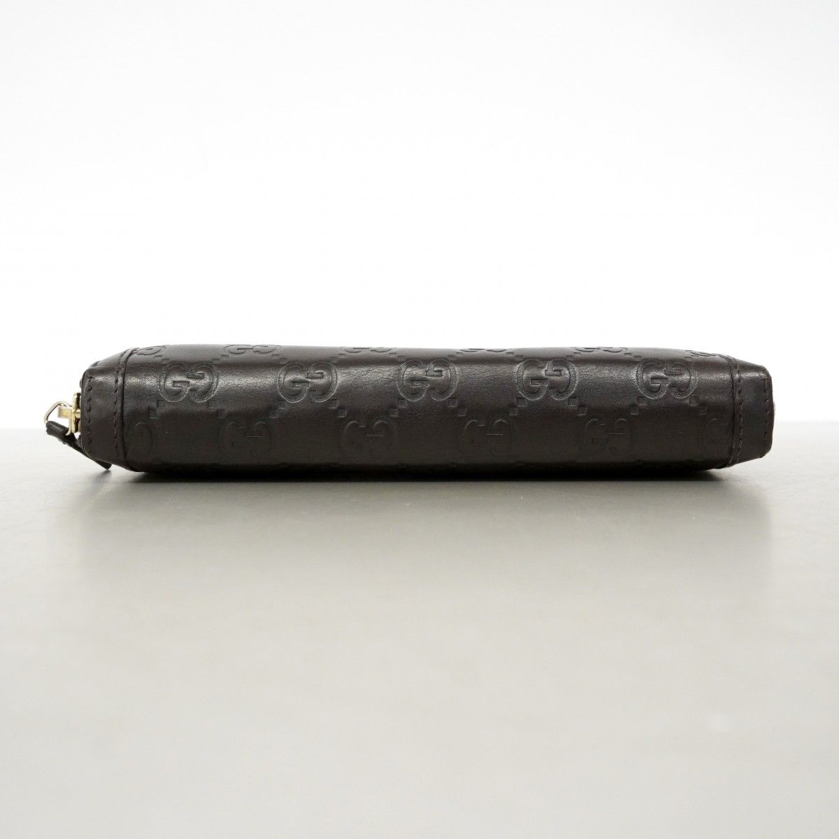 Gucci Wallet Guccissima Interlocking Leather Darkbrown Chien Panning Gold — view 3