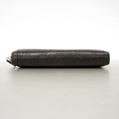 Gucci Wallet Guccissima Interlocking Leather Darkbrown Chien Panning Gold — view 3