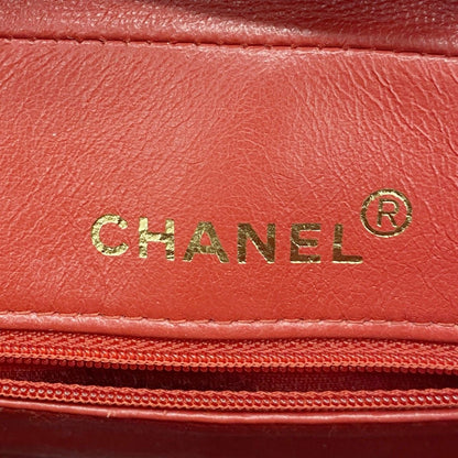 Chanel Shoulder Bag Quilted Lambskin Red Gold — view 5