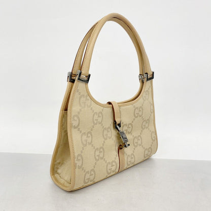 Gucci Handbag Jackie Jumbo GG 002 Canvas Lightbrown Silver — view 2