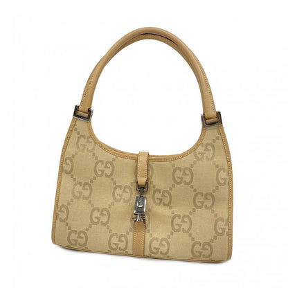 Gucci Handbag Jackie Jumbo GG 002 Canvas Lightbrown Silver