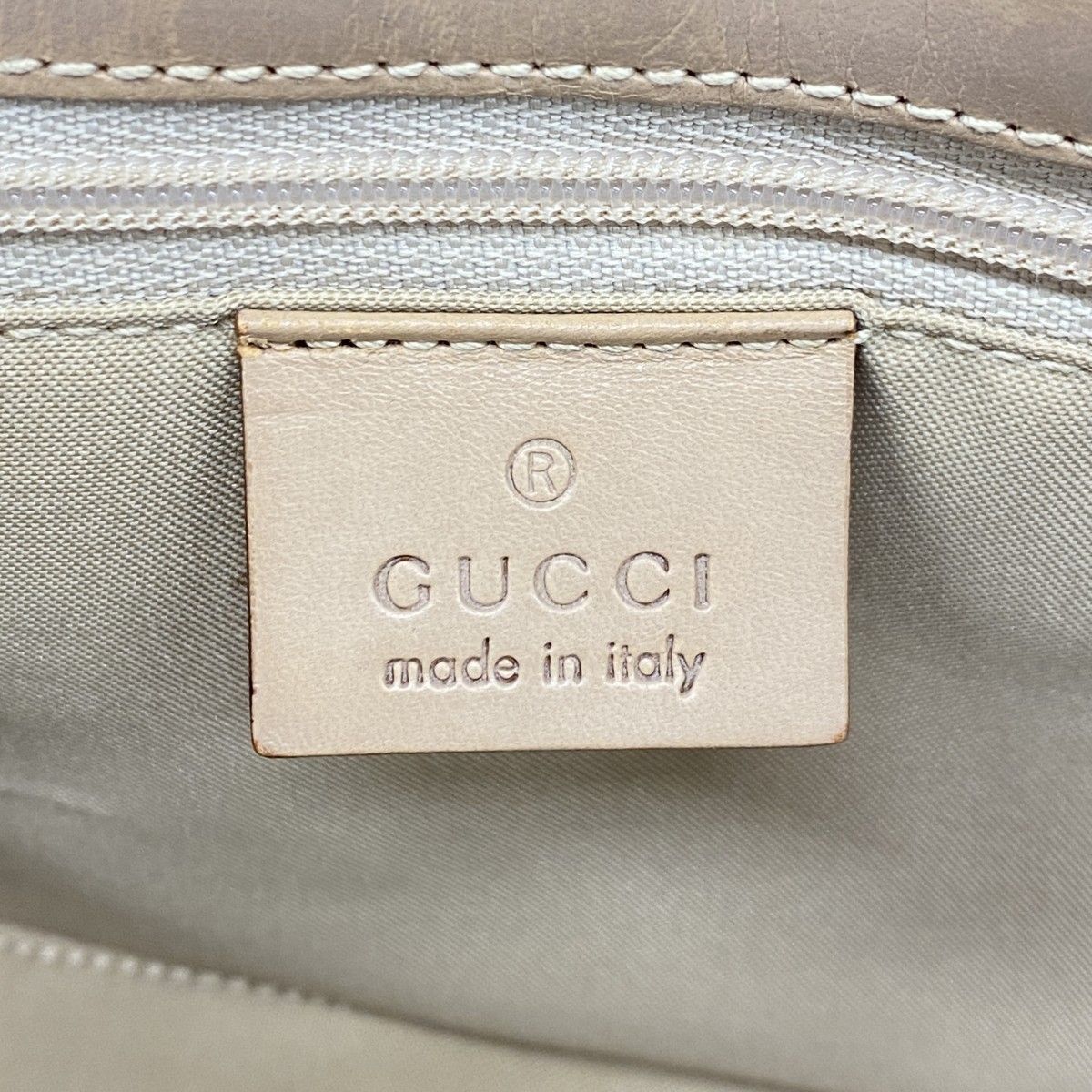 Gucci Handbag Jackie Jumbo GG 002 Canvas Lightbrown Silver — view 5