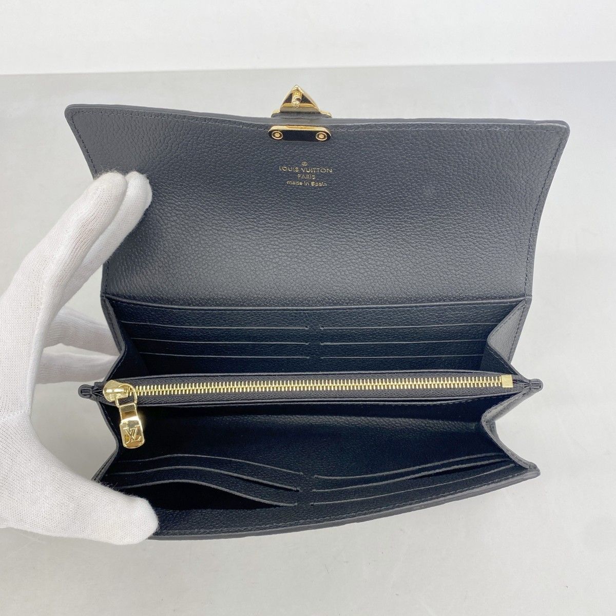 Louis Vuitton Wallet Monogram Empreinte Portefeuille Sarah Metis Noir — view 3