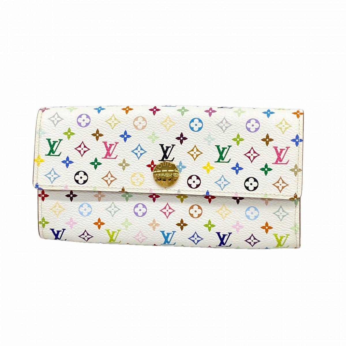 Louis Vuitton Wallet Monogram Multicolor Portefeuille Sarah Blanc