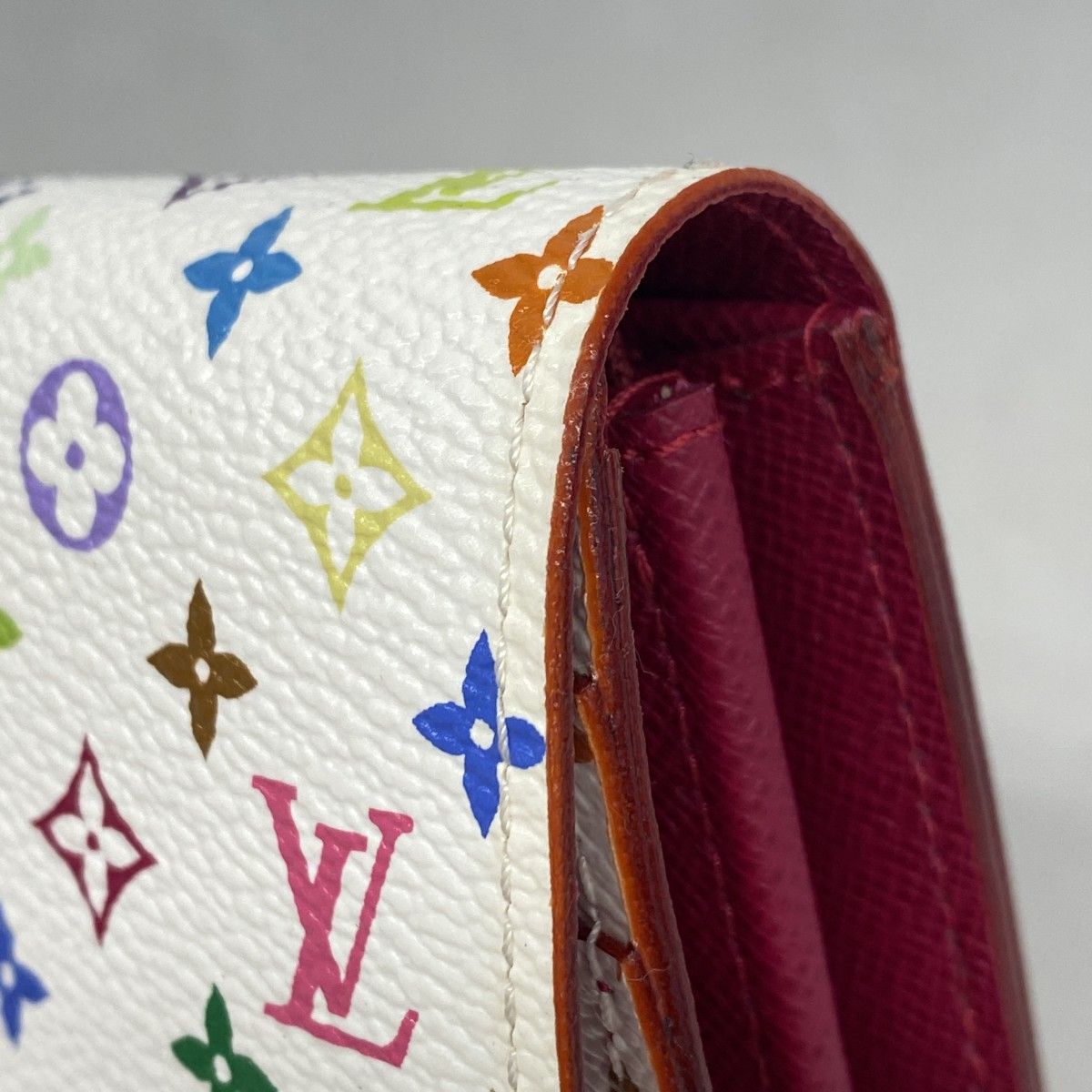 Louis Vuitton Wallet Monogram Multicolor Portefeuille Sarah Blanc — view 6