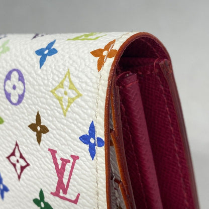 Louis Vuitton Wallet Monogram Multicolor Portefeuille Sarah Blanc — view 6