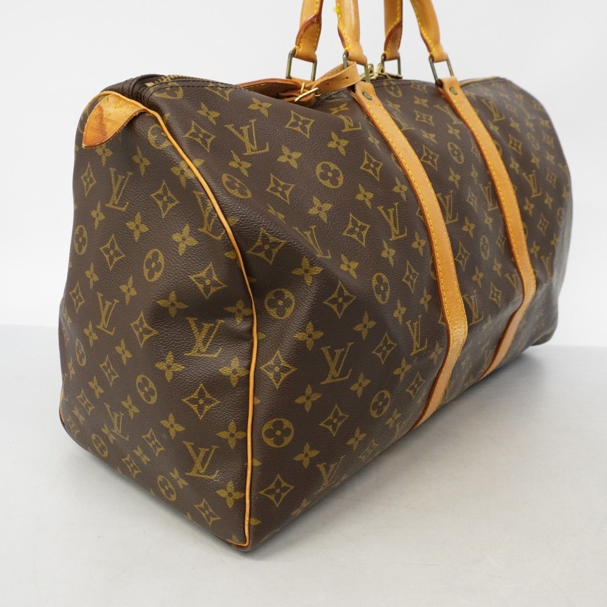 Louis Vuitton Boston Bag Monogram Keepall 50 Brown — view 2
