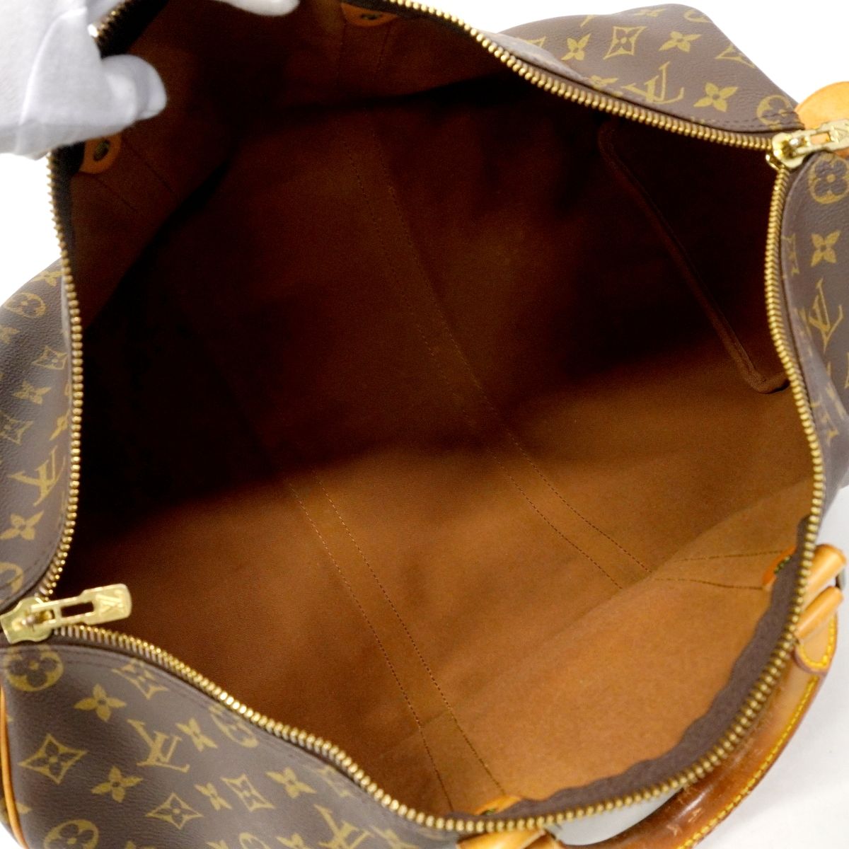 Louis Vuitton Boston Bag Monogram Keepall 50 Brown — view 4