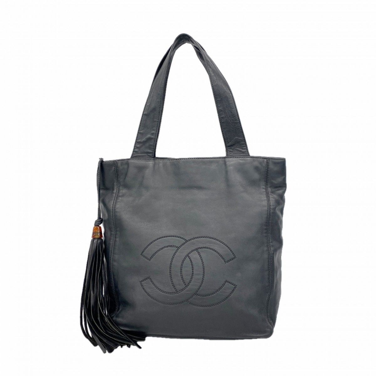 Chanel Tote Lambskin Black Gold