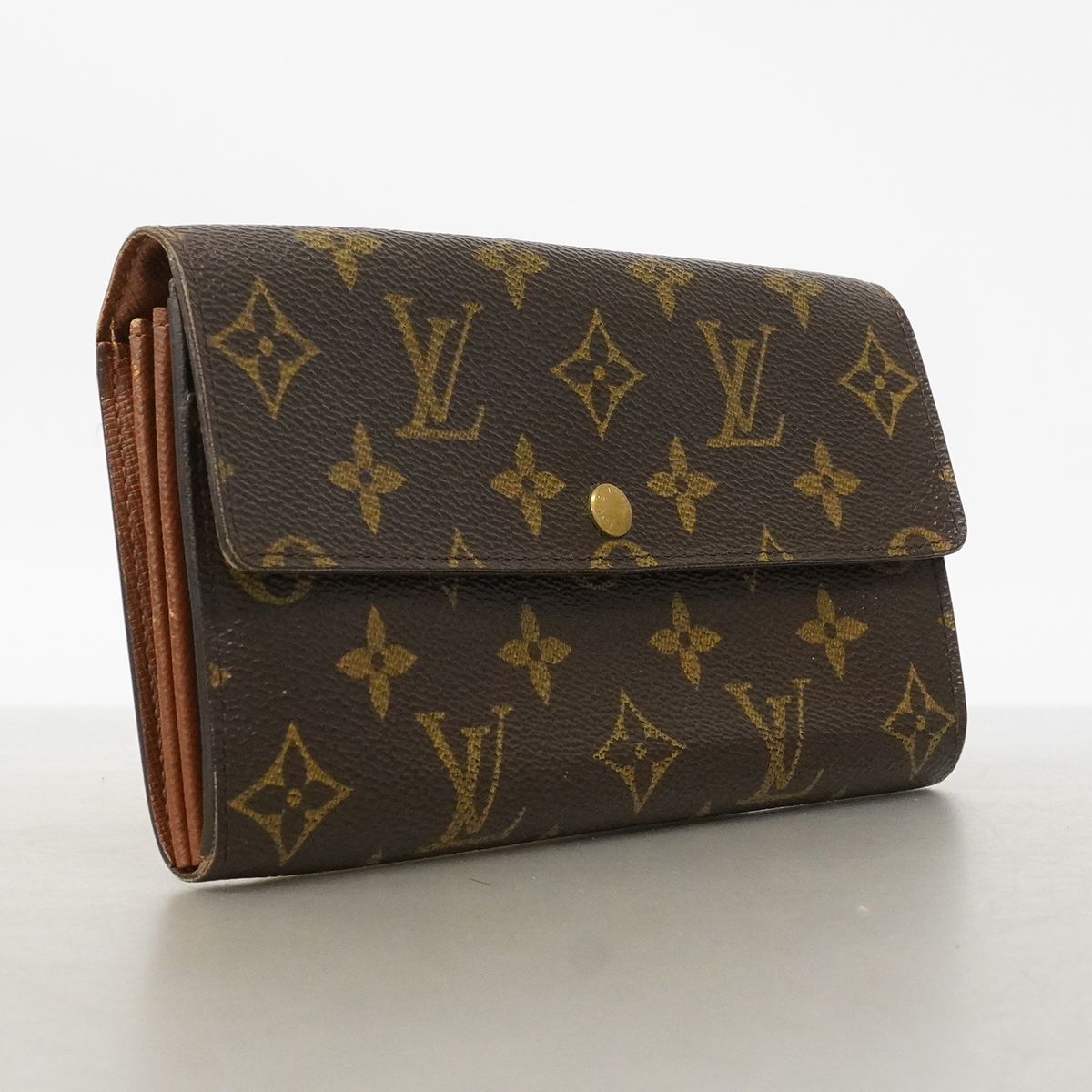 Louis Vuitton Wallet Monogram Pochette Porte-Monnaie Cles Brown — view 2