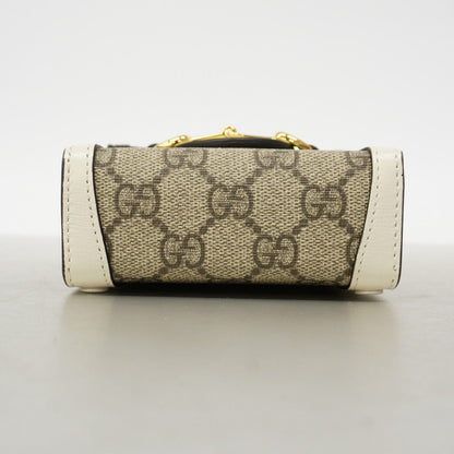 Gucci Shoulder Bag GG Supreme Brown White Gold — view 3