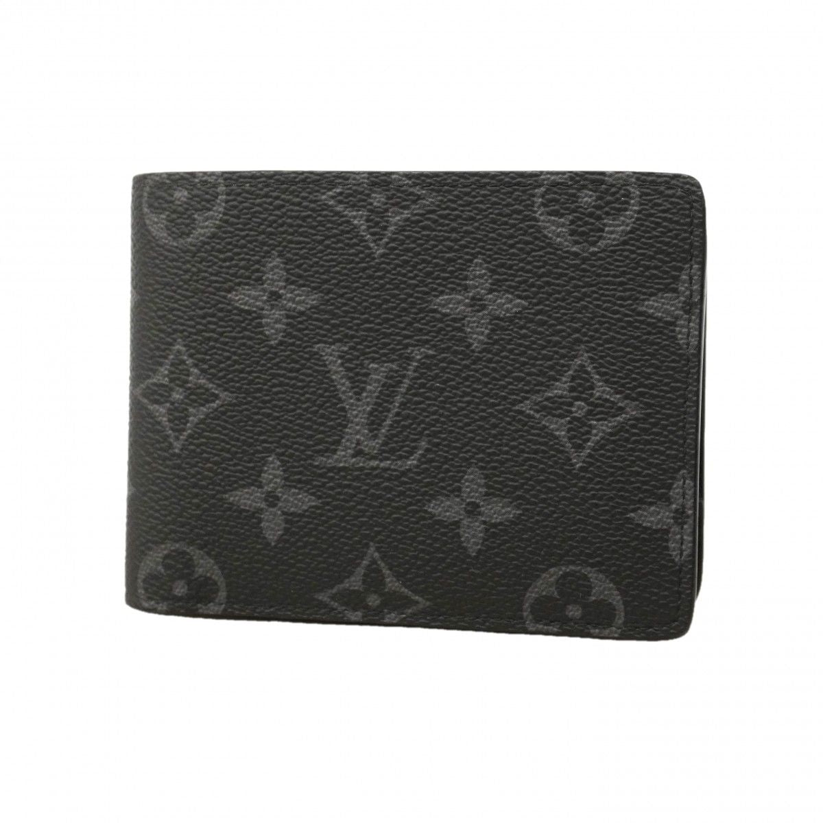 Louis Vuitton Wallet Monogram Eclipse Portefeuille Calf Black