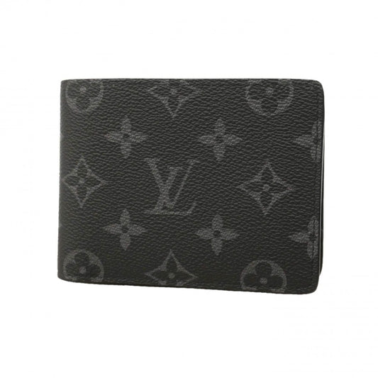 Louis Vuitton Wallet Monogram Eclipse Portefeuille Calf Black