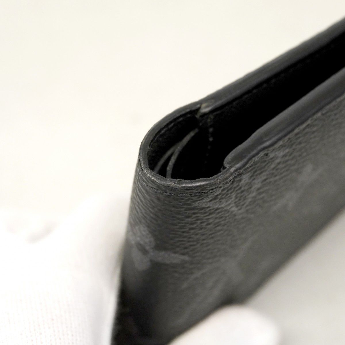 Louis Vuitton Wallet Monogram Eclipse Portefeuille Calf Black — view 7