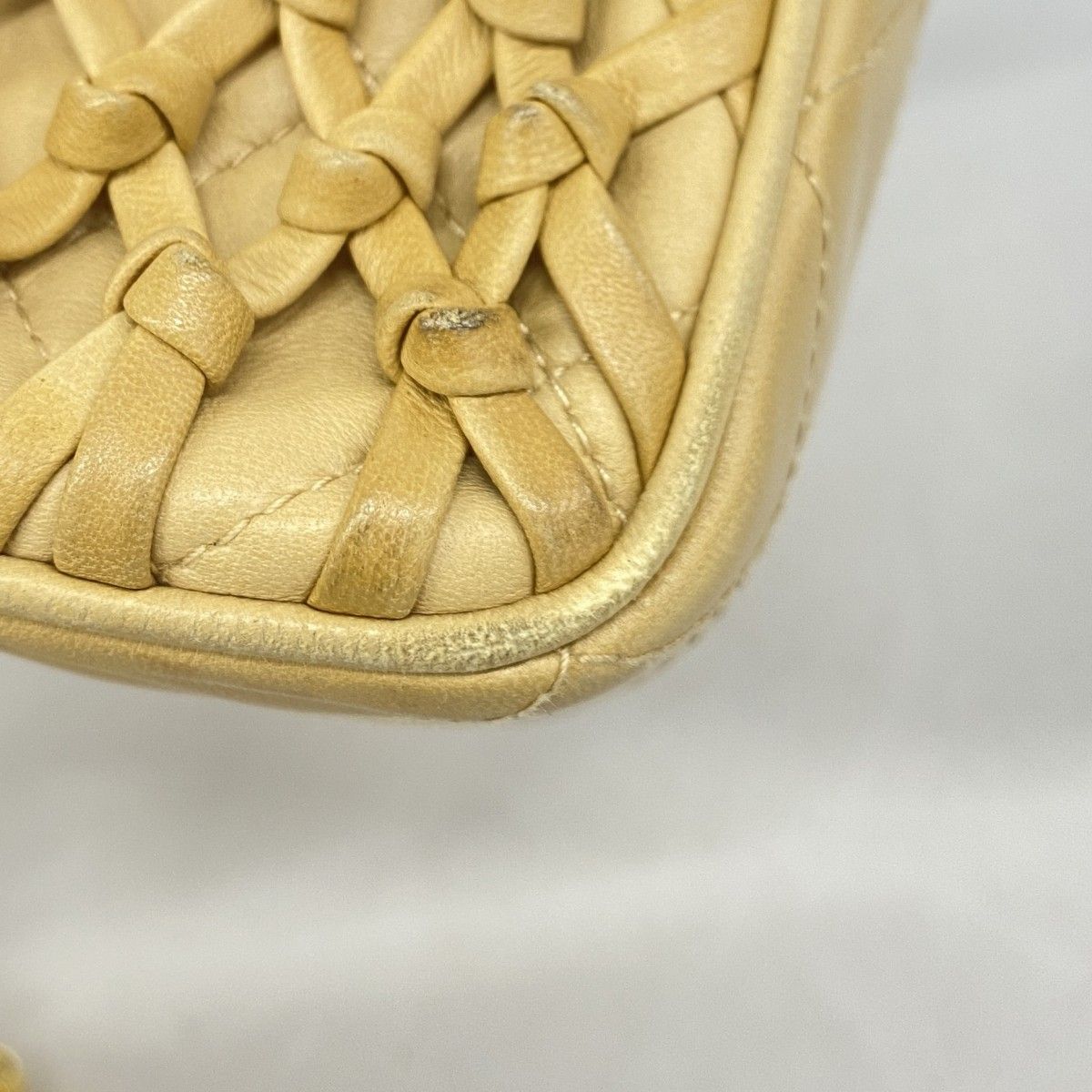 Chanel Shoulder Bag Quilted Lambskin Beige Gold — view 6