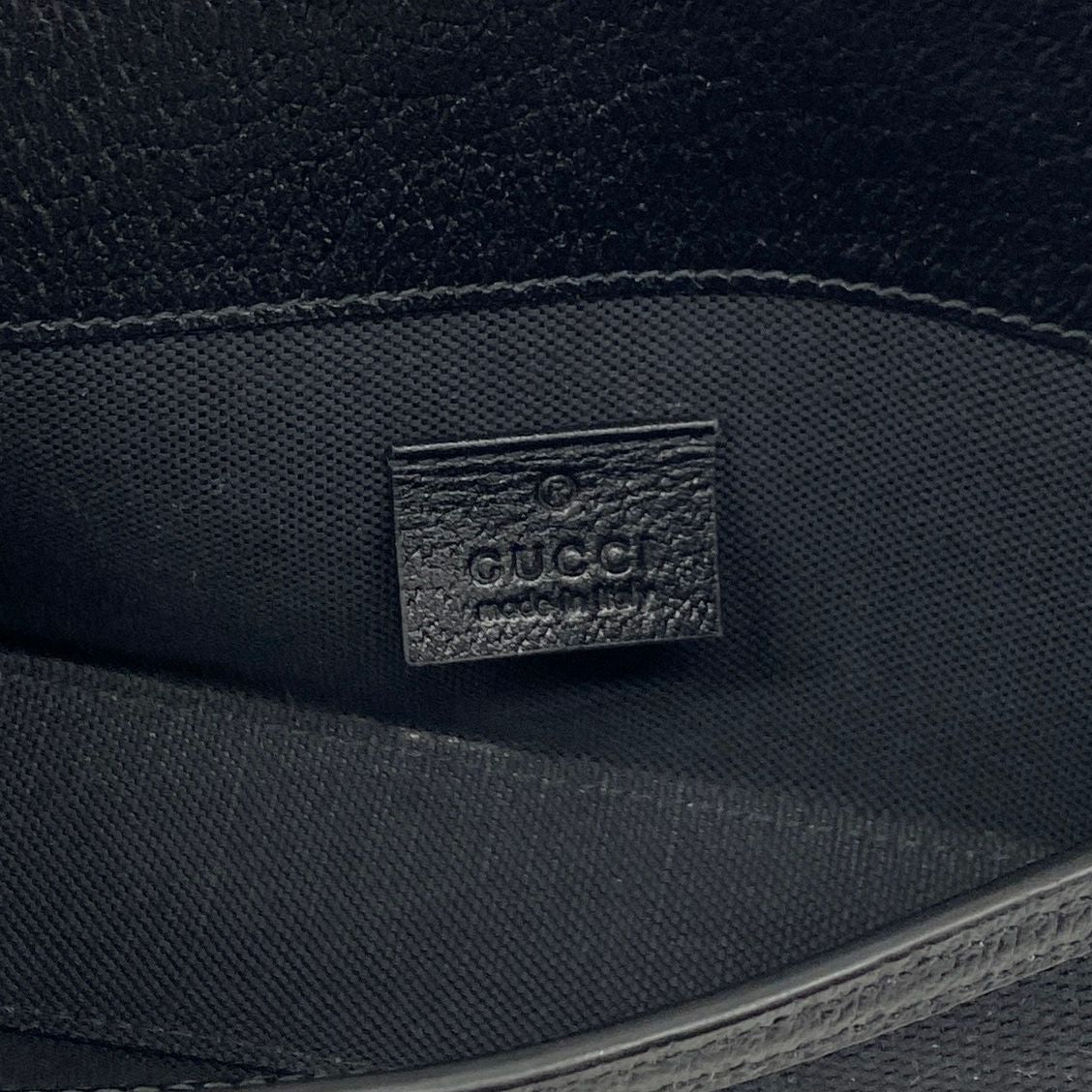 Gucci Shoulder Bag Horsebit Jumbo GG Canvas Black Silver — view 5