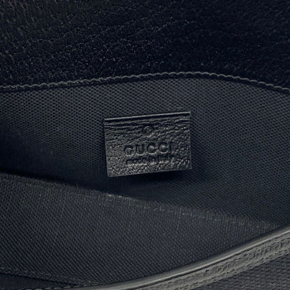 Gucci Shoulder Bag Horsebit Jumbo GG Canvas Black Silver — view 5