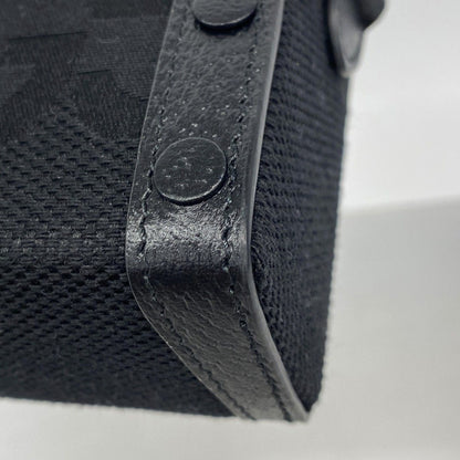 Gucci Shoulder Bag Horsebit Jumbo GG Canvas Black Silver — view 6