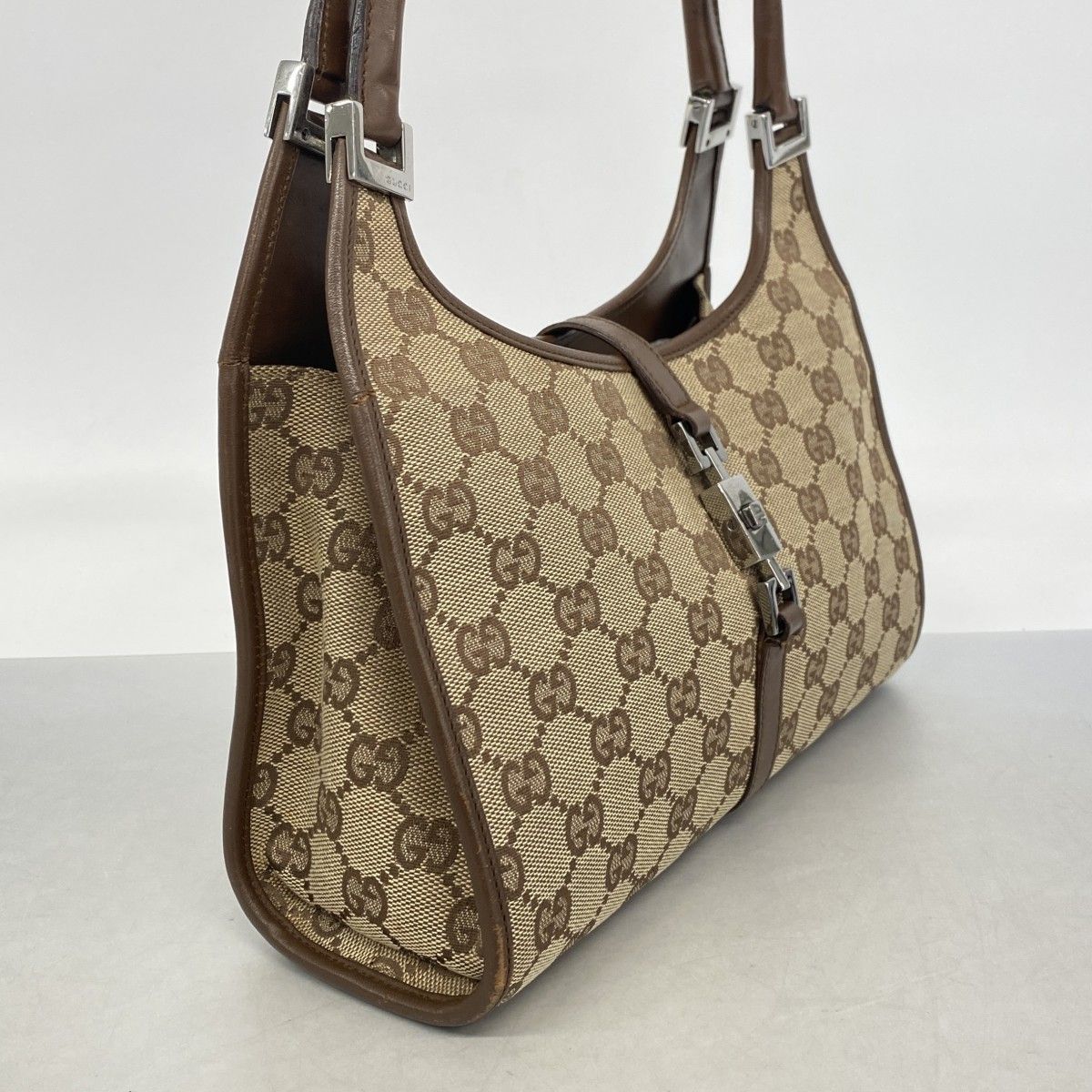Gucci Handbag GG Canvas Jackie 002 Brown Silver — view 2