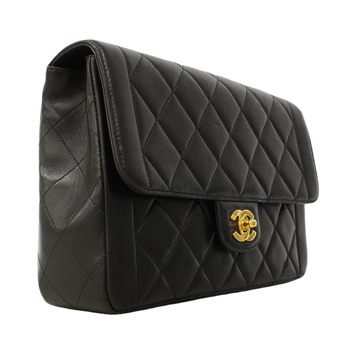 Chanel Shoulder Bag Diana Lambskin Black Gold — view 2