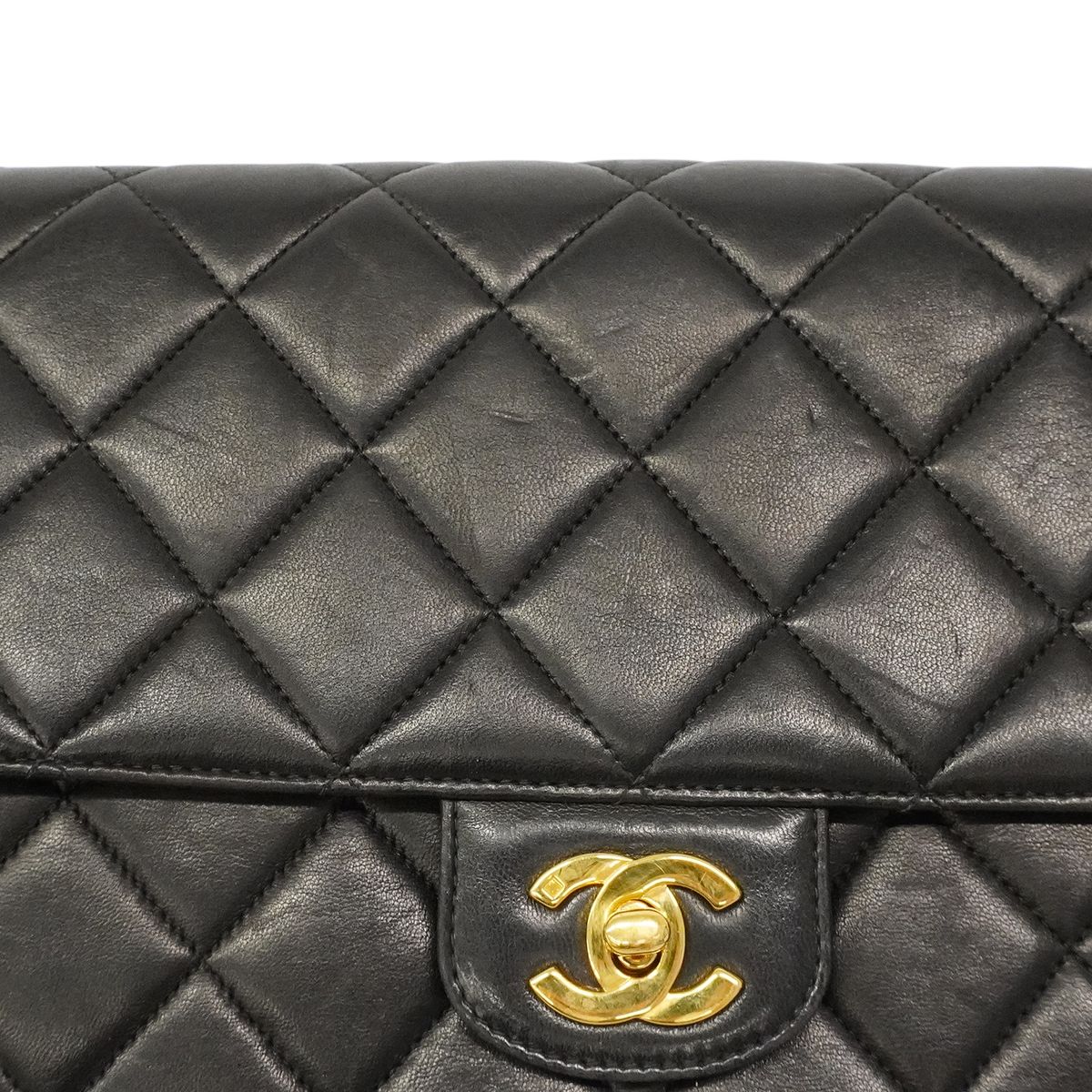 Chanel Shoulder Bag Diana Lambskin Black Gold — view 6