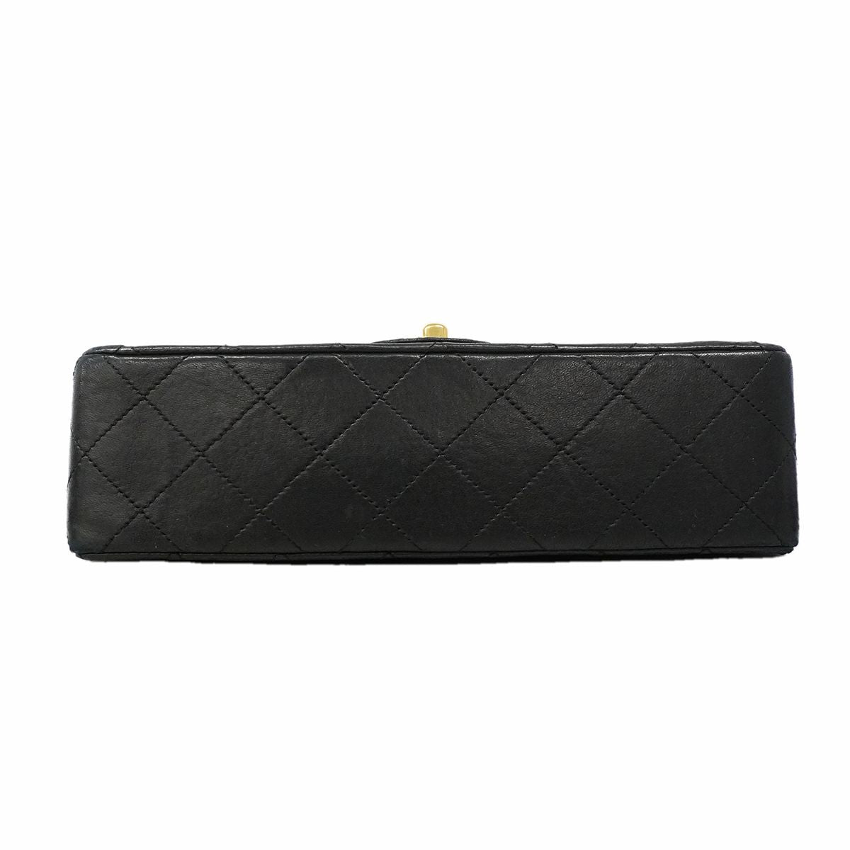 Chanel Shoulder Bag Quilted Lambskin Black Gold — view 3