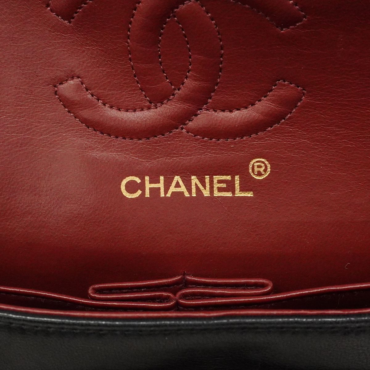 Chanel Shoulder Bag Quilted Lambskin Black Gold — view 5