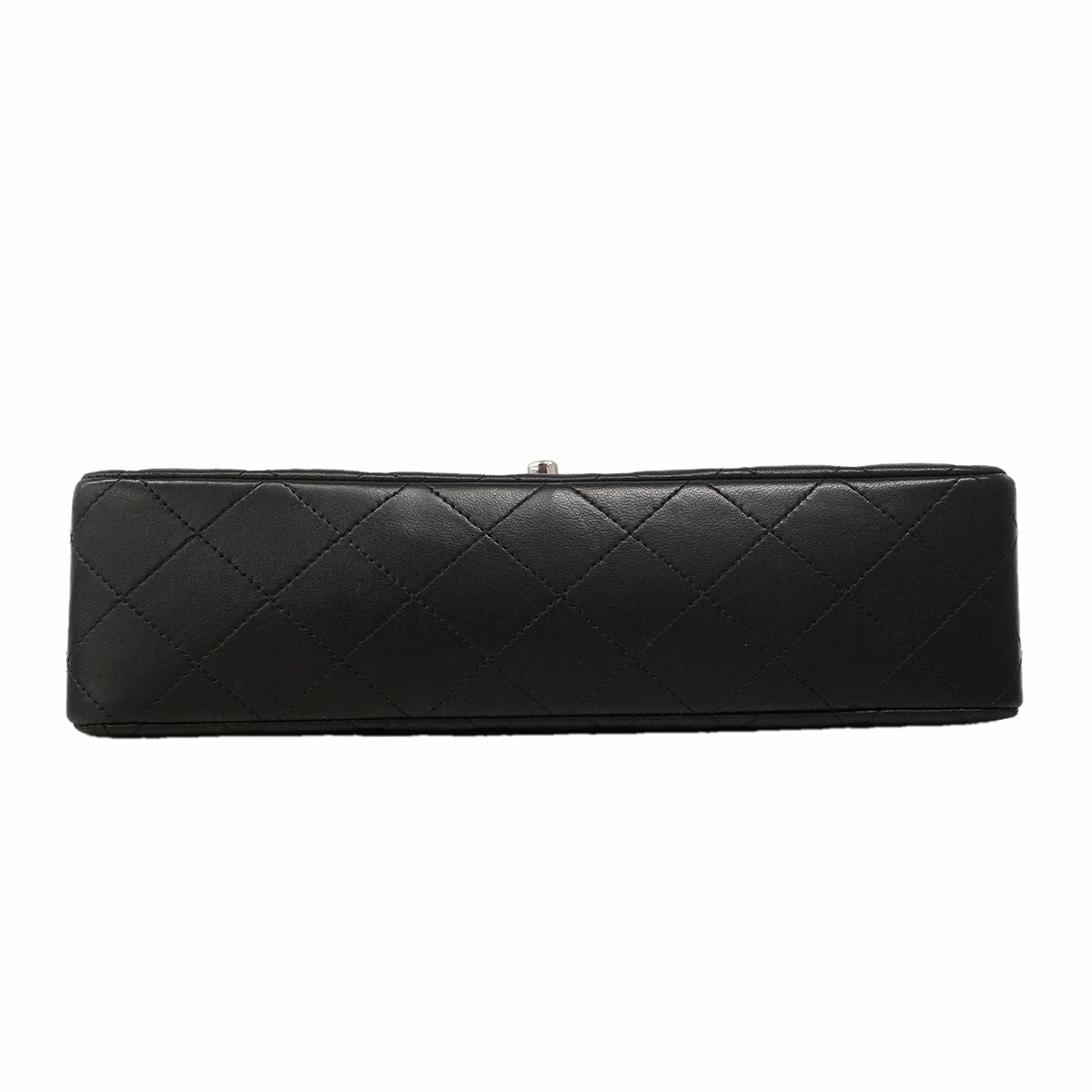 Chanel Shoulder Bag Quilted Lambskin Black Silver — view 3