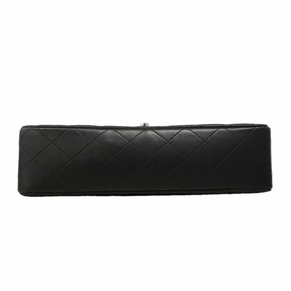 Chanel Shoulder Bag Quilted Lambskin Black Silver — view 3