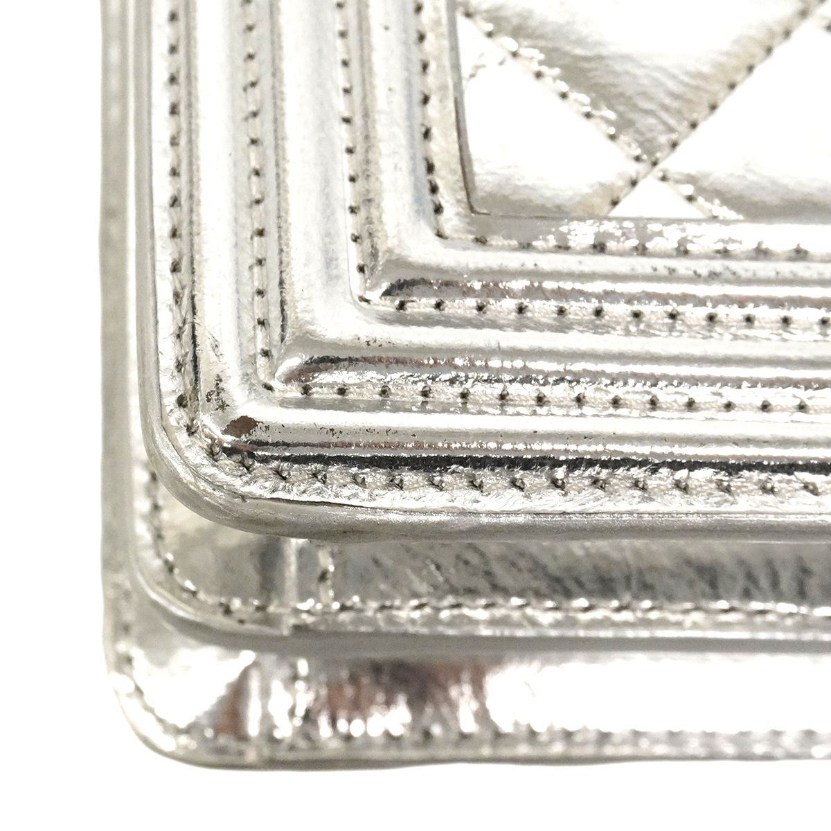 Chanel Shoulder Bag Boy Silver — view 7