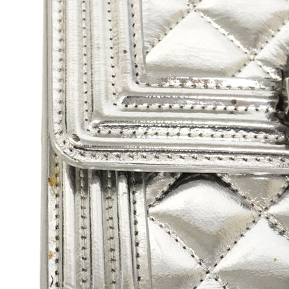 Chanel Shoulder Bag Boy Silver — view 6