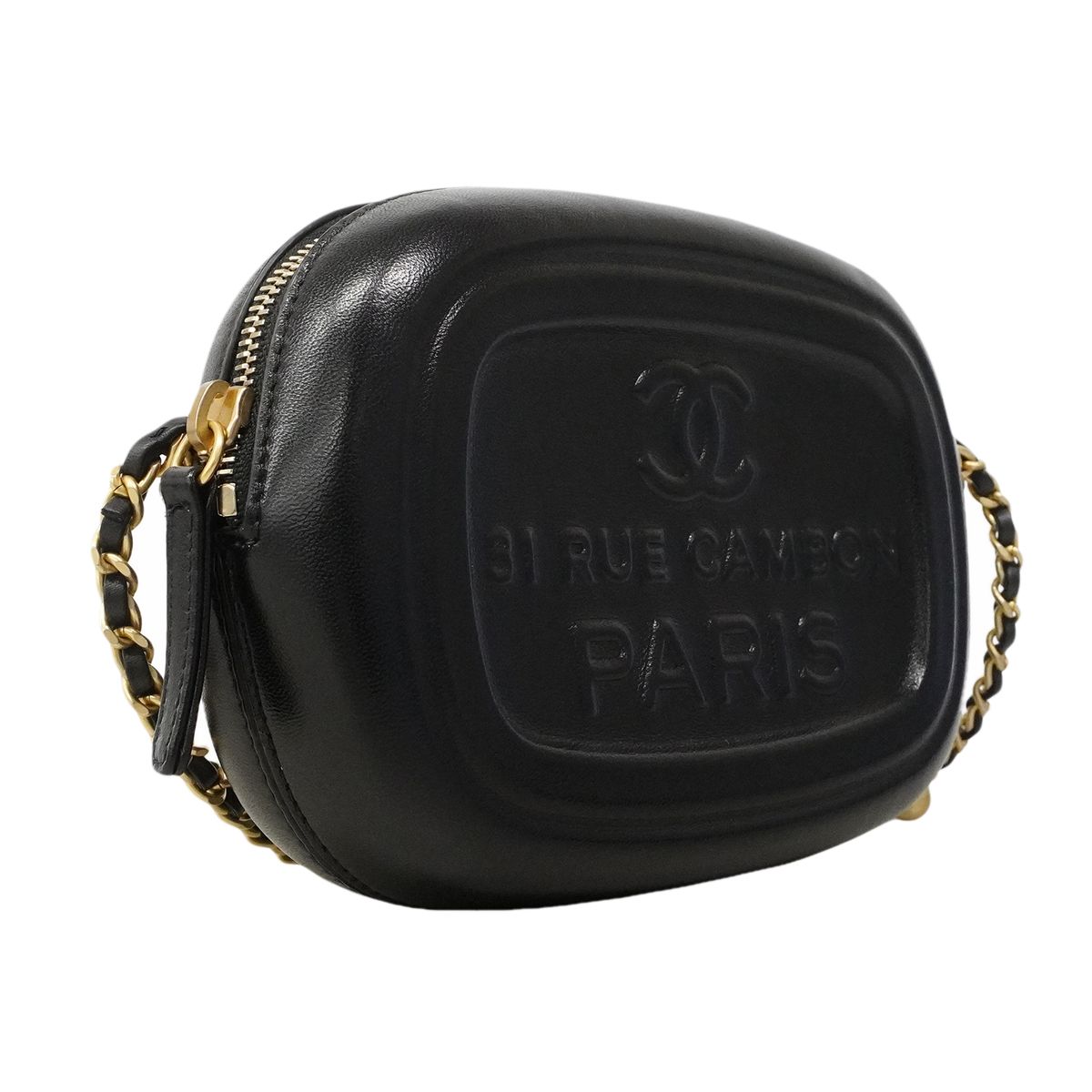 Chanel Shoulder Bag Lambskin Black Gold — view 2
