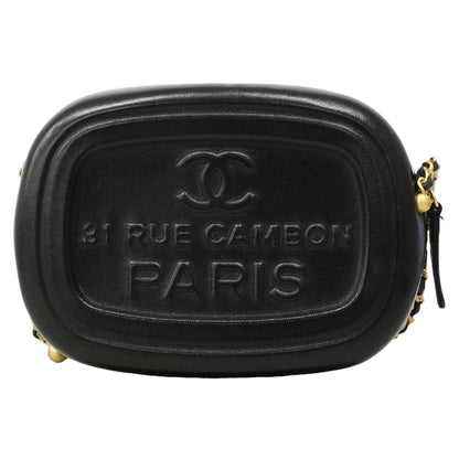 Chanel Shoulder Bag Lambskin Black Gold — view 8