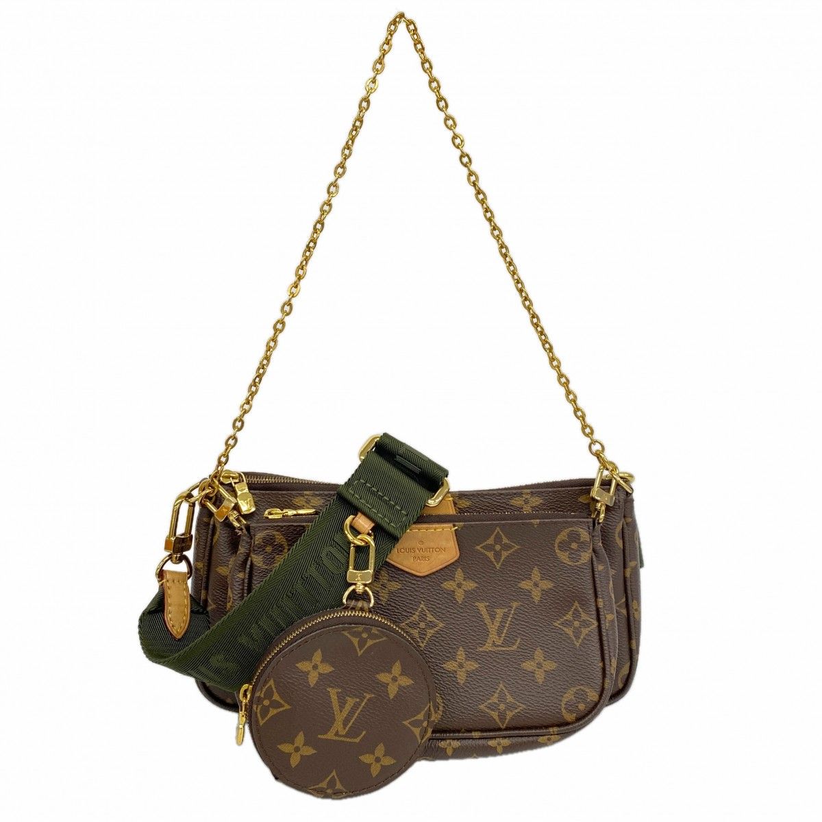 Louis Vuitton Handbag Monogram Multypochette Soir Khaki 2-Way