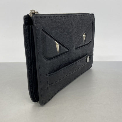 Fendi Clutch Montstar Selleria Leather Black Silver — view 2