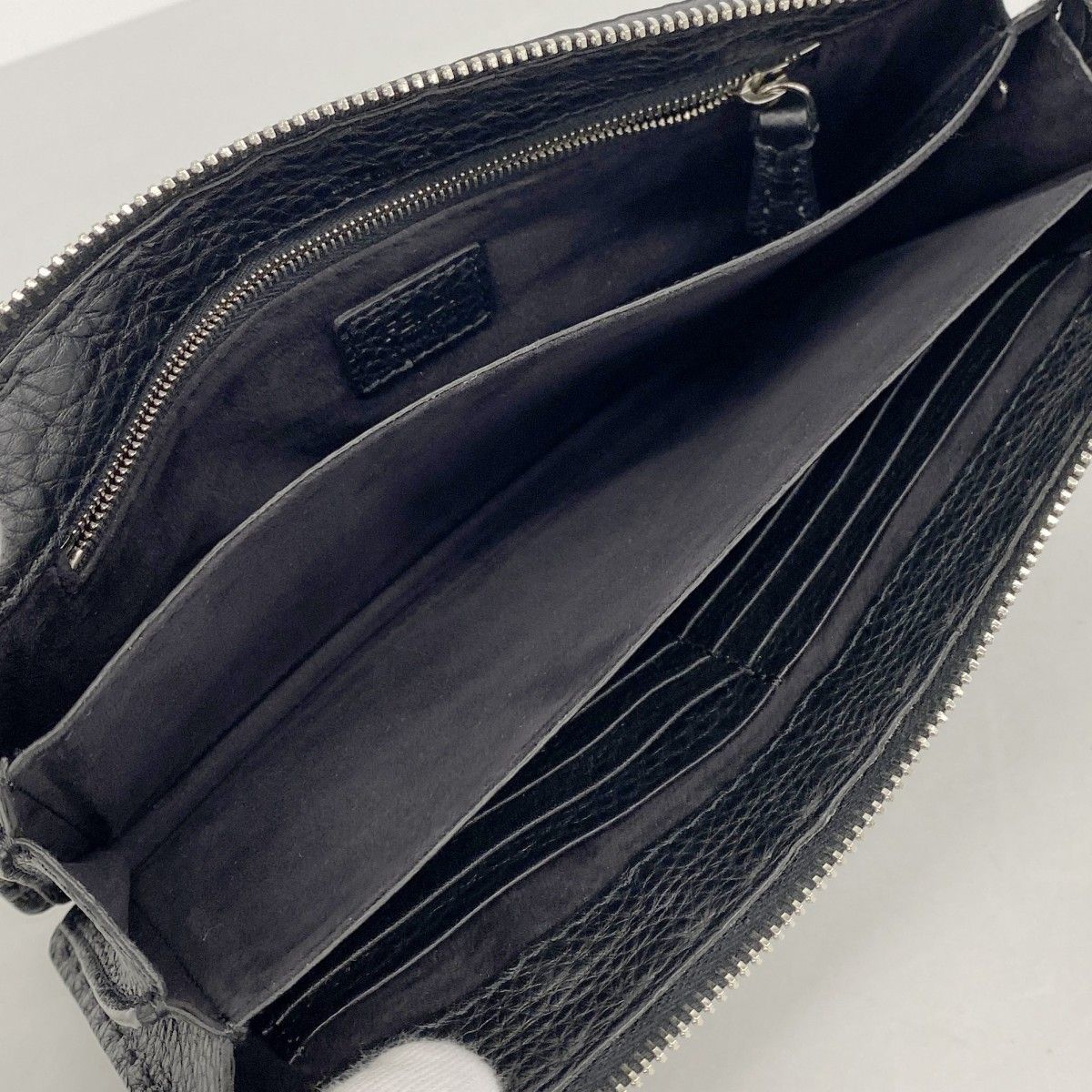 Fendi Clutch Montstar Selleria Leather Black Silver — view 4