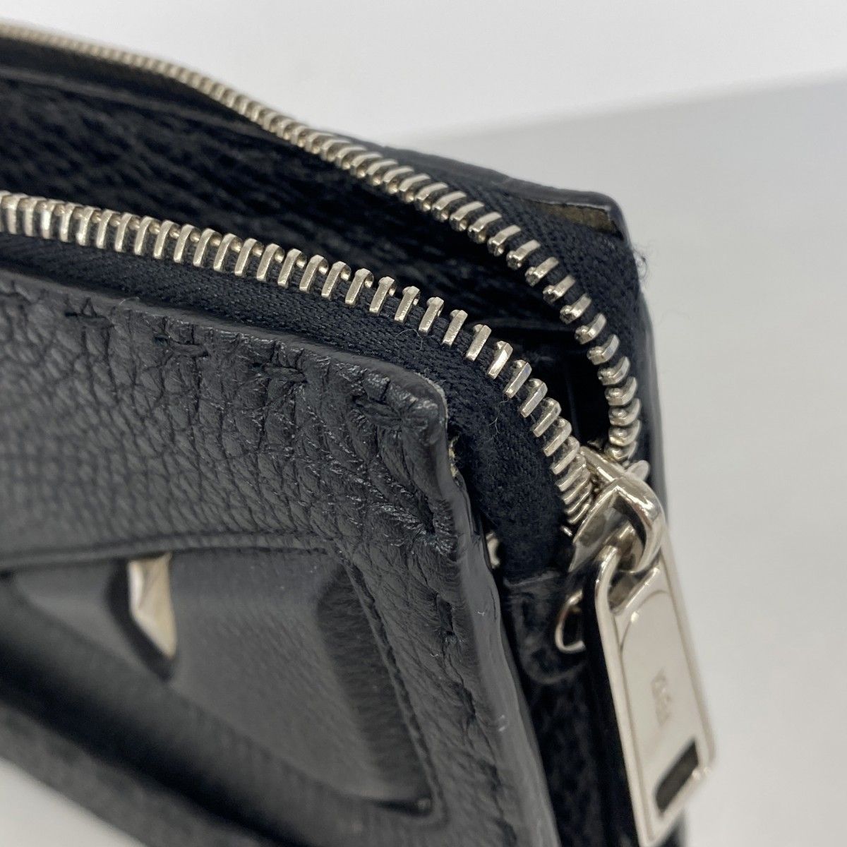 Fendi Clutch Montstar Selleria Leather Black Silver — view 6