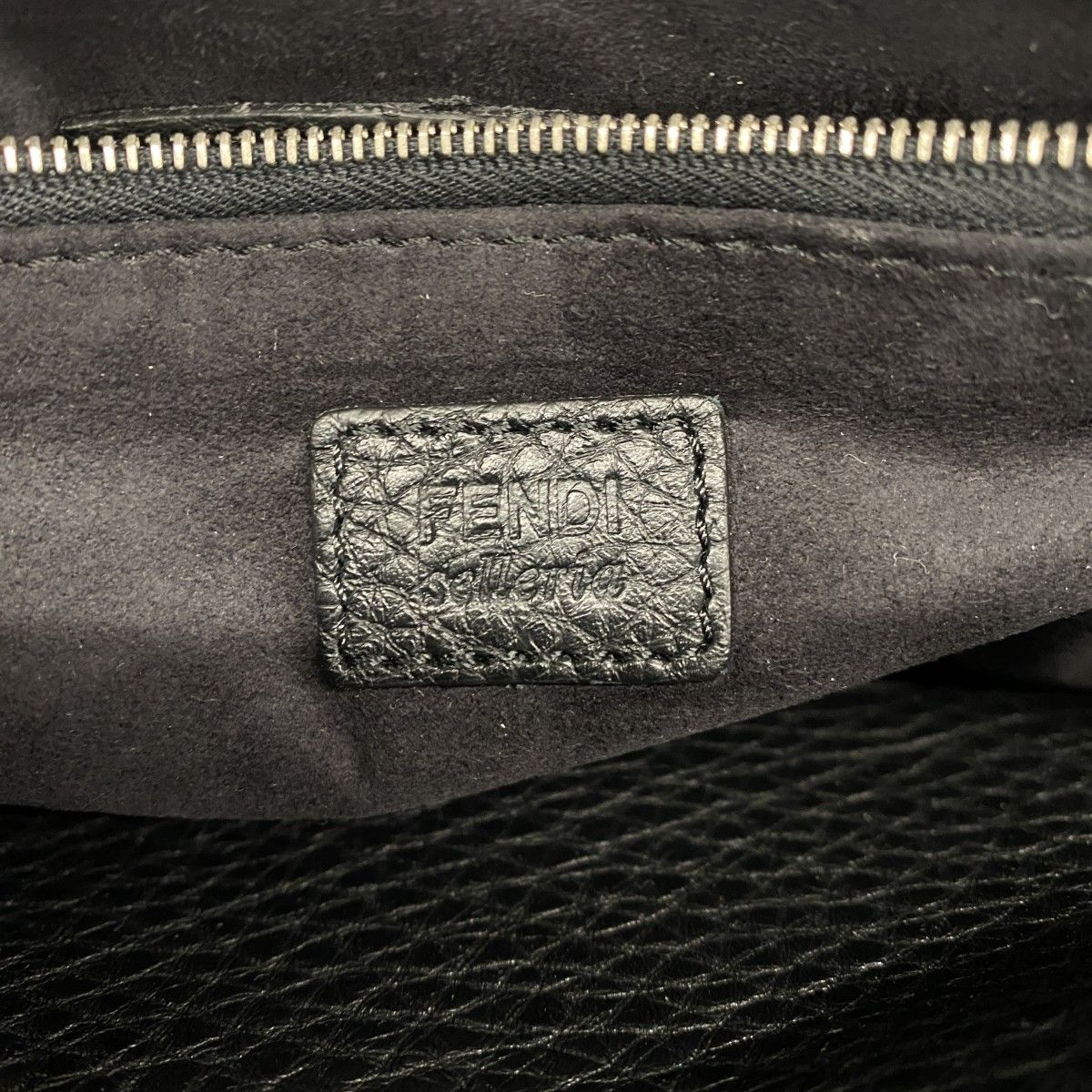 Fendi Clutch Montstar Selleria Leather Black Silver — view 5