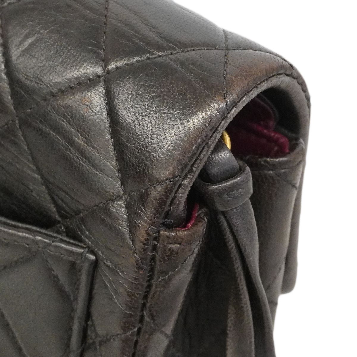 Chanel Backpack Quilted Lambskin Black Gold — view 6