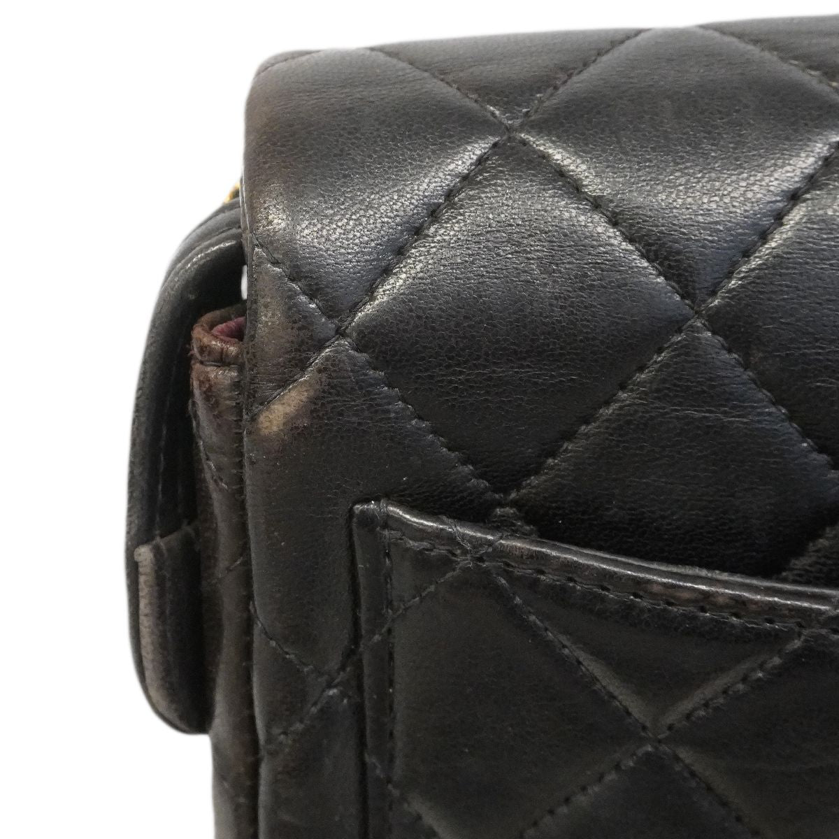 Chanel Backpack Quilted Lambskin Black Gold — view 7