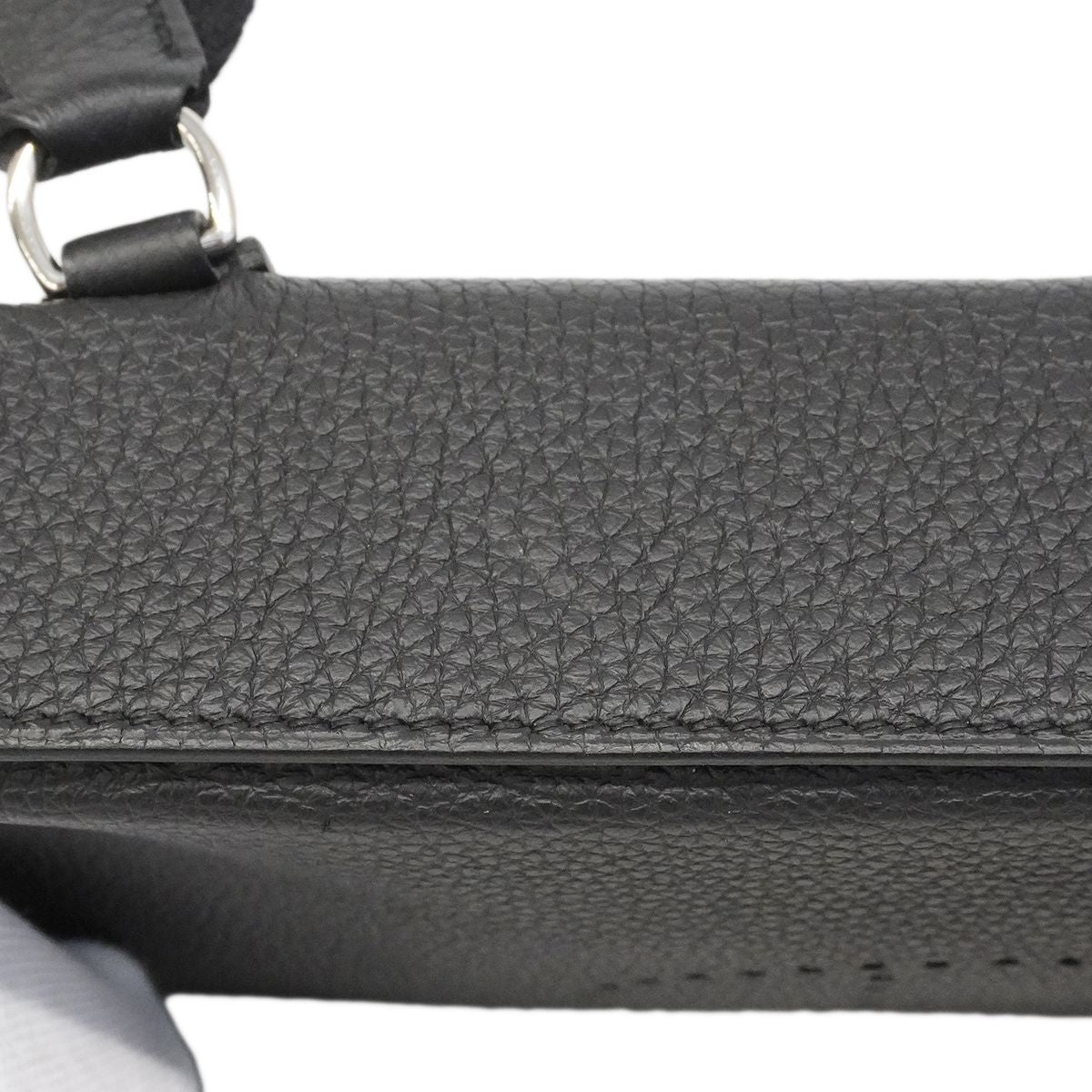 Hermes Shoulder Bag Togo Black Silver — view 7