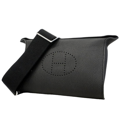 Hermes Shoulder Bag Togo Black Silver