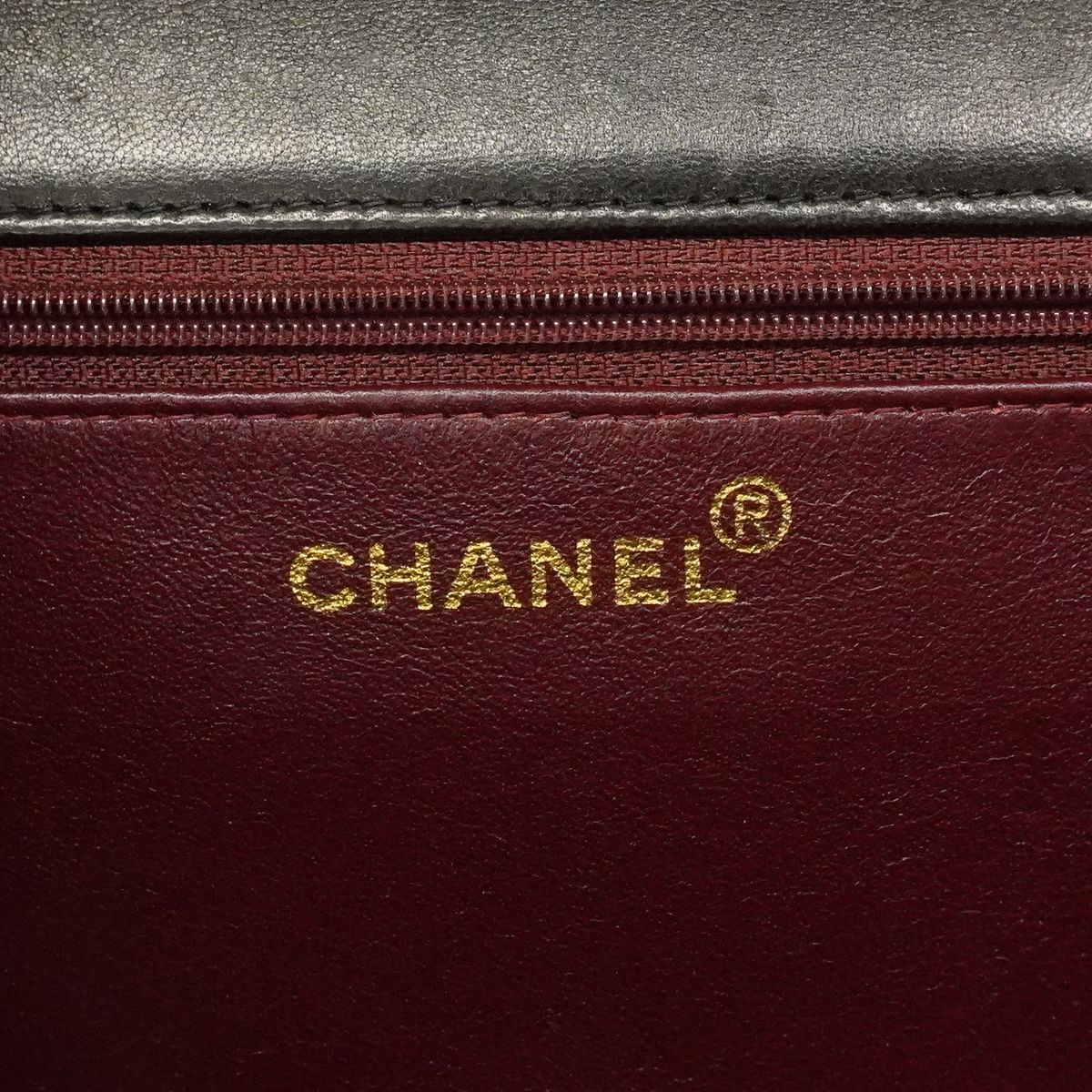 Chanel Shoulder Bag Quilted Lambskin Black Gold — view 5