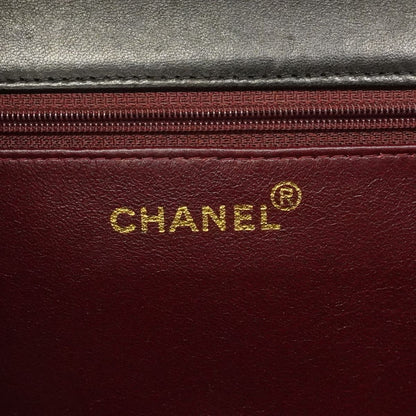 Chanel Shoulder Bag Quilted Lambskin Black Gold — view 5