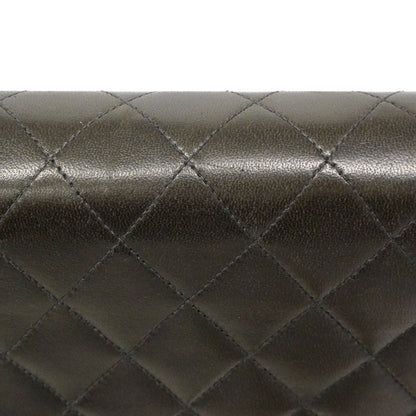 Chanel Shoulder Bag Quilted Lambskin Black Gold — view 8