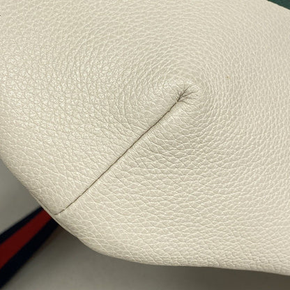 Gucci Waist Bag Leather White Gold — view 8