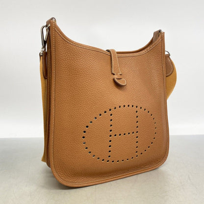 Hermes Shoulder Bag Taurillon Clemence Gold Silver — view 2