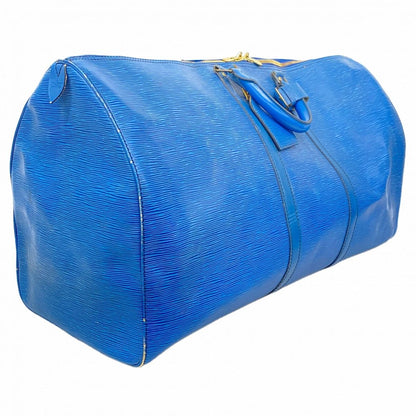 Louis Vuitton Boston Bag Epi Keepall 60 Blue — view 2