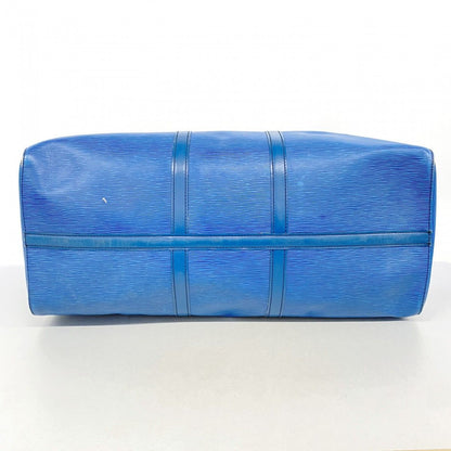 Louis Vuitton Boston Bag Epi Keepall 60 Blue — view 3