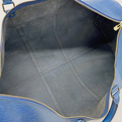 Louis Vuitton Boston Bag Epi Keepall 60 Blue — view 4